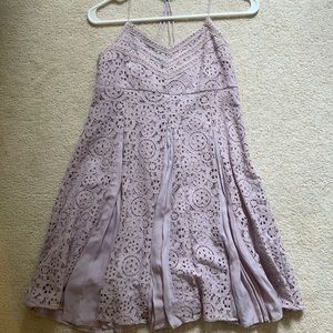 Purple floral dress
